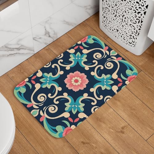 Fußmatte Willkommens-Fußmatte, 40,6 x 61 cm, rutschfest, saugfähig, weich, waschbar, Bodenmatte, asiatische orientalische Blume, Schmuck, Teppich für stilvolle Küche, Schlafzimmer, Badezimmer, Dekor Fußmatte Willkommens-Fußmatte, 40,6 x 61 cm, rutschfest, saugfähig, weich, waschbar, Bodenmatte, asiatische orientalische Blume, Schmuck, Teppich für stilvolle Küche, Schlafzimmer, Badezimmer, Dekor von JKASDTRP