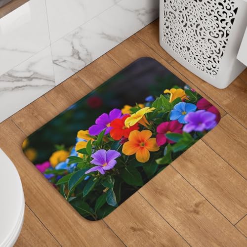 Fußmatte Willkommens-Fußmatte, 40,6 x 61 cm, rutschfest, saugfähig, weich, waschbar, Bodenmatte, bunte Blume, Bohemia-Teppich für stilvolle Küche, Schlafzimmer, Badezimmer, Dekor Fußmatte Willkommens-Fußmatte, 40,6 x 61 cm, rutschfest, saugfähig, weich, waschbar, Bodenmatte, bunte Blume, Bohemia-Teppich für stilvolle Küche, Schlafzimmer, Badezimmer, Dekor von JKASDTRP