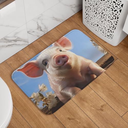 Fußmatte Willkommens-Fußmatte, 40,6 x 61 cm, rutschfest, saugfähig, weich, waschbar, Bodenmatte, niedlicher Schweine-Teppich für stilvolle Küche, Schlafzimmer, Badezimmer, Dekor Fußmatte Willkommens-Fußmatte, 40,6 x 61 cm, rutschfest, saugfähig, weich, waschbar, Bodenmatte, niedlicher Schweine-Teppich für stilvolle Küche, Schlafzimmer, Badezimmer, Dekor von JKASDTRP