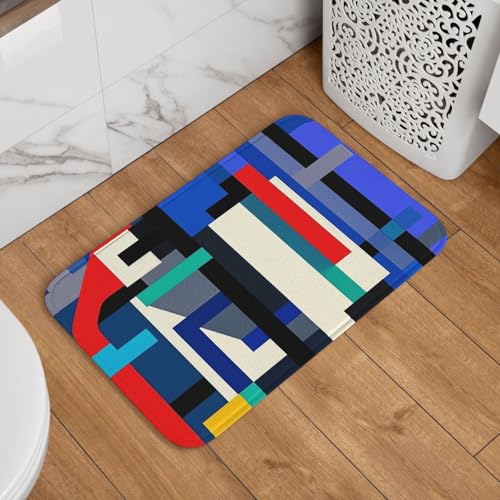 Fußmatte Willkommens-Fußmatte, rutschfest, saugfähig, weich, waschbar, Bodenmatte, abstrakte digitale Kunst-Illustration mit Linien, Teppich für stilvolle Küche, Schlafzimmer, Badezimmer, Dekor Fußmatte Willkommens-Fußmatte, rutschfest, saugfähig, weich, waschbar, Bodenmatte, abstrakte digitale Kunst-Illustration mit Linien, Teppich für stilvolle Küche, Schlafzimmer, Badezimmer, Dekor von JKASDTRP