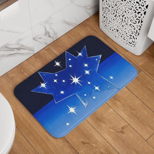 Fußmatte Willkommens-Fußmatte, rutschfest, saugfähig, weich, waschbar, Bodenmatte, abstrakter Sternenteppich für stilvolle Küche, Schlafzimmer, Badezimmer, 40,6 x 61 cm Fußmatte Willkommens-Fußmatte, rutschfest, saugfähig, weich, waschbar, Bodenmatte, abstrakter Sternenteppich für stilvolle Küche, Schlafzimmer, Badezimmer, 40,6 x 61 cm von JKASDTRP