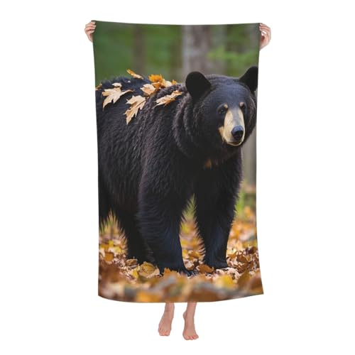 JKASDTRP Schnell trocknendes Strandtuch, weich, saugfähig, Badetuch, sandfrei, Mikrofaser, Pool-Handtuch für Damen und Herren, Camping, Reisen, Schwimmen, 81,3 x 132,2 cm von JKASDTRP