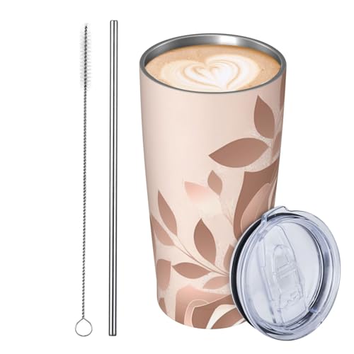 JKASDTRP Thermobecher aus Edelstahl, 590 ml, auslaufsicher, Reise-Kaffeetasse mit Deckel und Strohhalm, rotgoldene Tapete, Trinkbecher, Geschenke für Frauen, Männer, Liebhaber JKASDTRP Thermobecher aus Edelstahl, 590 ml, auslaufsicher, Reise-Kaffeetasse mit Deckel und Strohhalm, rotgoldene Tapete, Trinkbecher, Geschenke für Frauen, Männer, Liebhaber von JKASDTRP