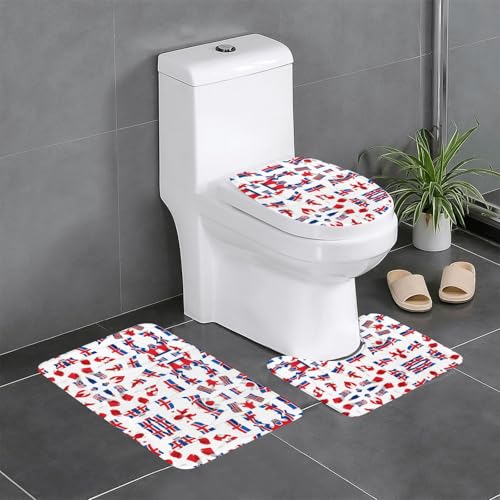 JKDGOJ 3-teiliges Badezimmerteppich-Set mit Nationalflagge, rutschfest, leicht zu reinigen und zu pflegen, feuchtigkeitsblockierend und langlebig JKDGOJ 3-teiliges Badezimmerteppich-Set mit Nationalflagge, rutschfest, leicht zu reinigen und zu pflegen, feuchtigkeitsblockierend und langlebig von JKDGOJ