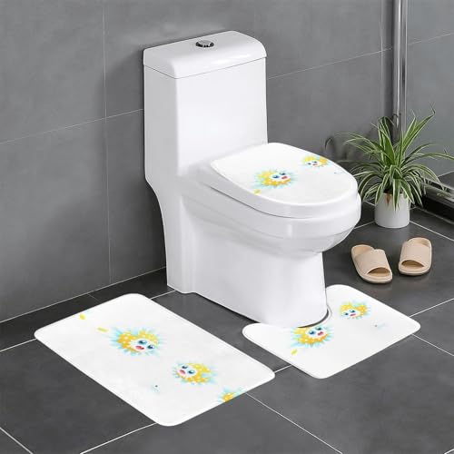 JKDGOJ 3-teiliges Badezimmerteppich-Set mit Neon-Kugelfischmotiv, rutschfest, leicht zu reinigen und zu pflegen, feuchtigkeitsblockierend und langlebig JKDGOJ 3-teiliges Badezimmerteppich-Set mit Neon-Kugelfischmotiv, rutschfest, leicht zu reinigen und zu pflegen, feuchtigkeitsblockierend und langlebig von JKDGOJ