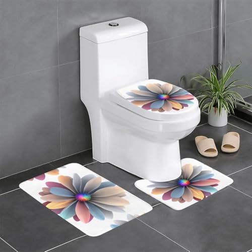 JKDGOJ Blooming Light Picture 3-teiliges Badezimmerteppich-Set – rutschfestes Badteppich-Set – leicht zu reinigen und zu pflegen – feuchtigkeitsblockierend und langlebig JKDGOJ Blooming Light Picture 3-teiliges Badezimmerteppich-Set – rutschfestes Badteppich-Set – leicht zu reinigen und zu pflegen – feuchtigkeitsblockierend und langlebig von JKDGOJ