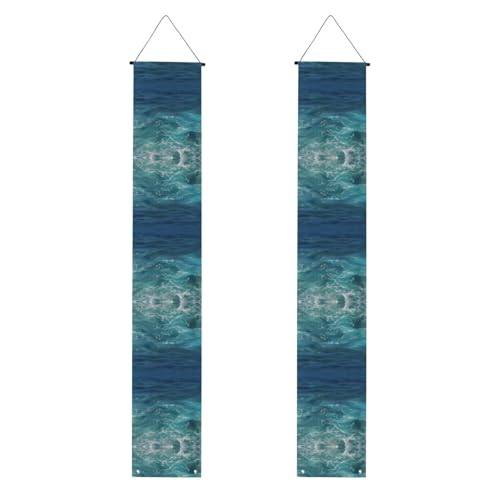 JKDGOJ Das "Deep Ocean"-Banner zum Aufhängen an der Veranda, geeignet für den Innen- und Außenbereich, 30,5 x 180 cm von JKDGOJ