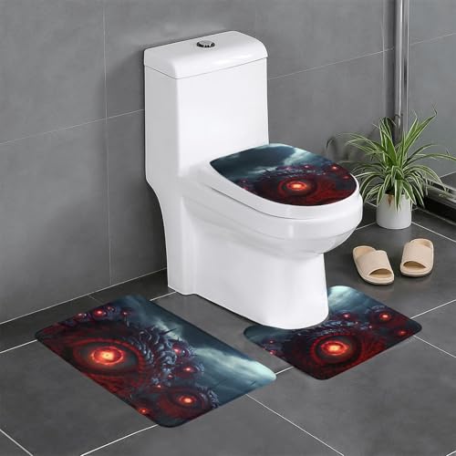 JKDGOJ Das Teufelsauge-Bild 3-teiliges Badezimmerteppich-Set – rutschfestes Badteppich-Set – leicht zu reinigen und zu pflegen – feuchtigkeitsblockierend und langlebig JKDGOJ Das Teufelsauge-Bild 3-teiliges Badezimmerteppich-Set – rutschfestes Badteppich-Set – leicht zu reinigen und zu pflegen – feuchtigkeitsblockierend und langlebig von JKDGOJ