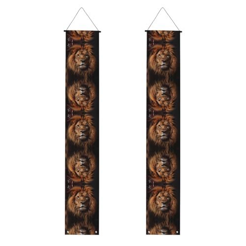 JKDGOJ Der Löwenblick Bild Wandbehang Banner Abschlussfeier Veranda hängende Stil, geeignet für den Innen- und Außenbereich, 30,5 x 180,5 cm von JKDGOJ