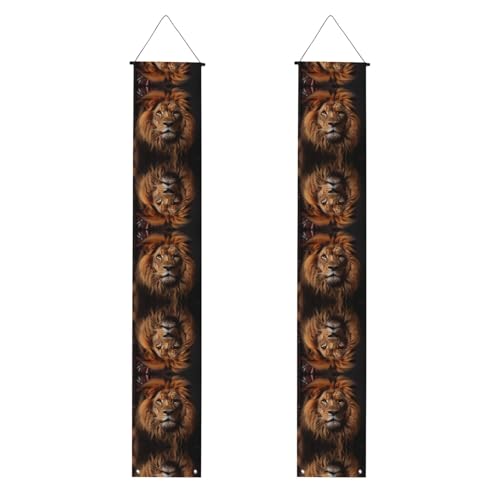 JKDGOJ Der Löwenblick Bild Wandbehang Banner Abschlussfeier Veranda hängende Stil, geeignet für den Innen- und Außenbereich, 30,5 x 180,5 cm von JKDGOJ