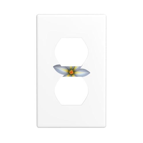 JKDGOJ Die schillernden Stern-Blumen-Drucke, Doppelsteckdosen-Wandpaneel, Haushaltsstromabdeckung, langlebig für dekorative Steckdosen und Schalter von JKDGOJ