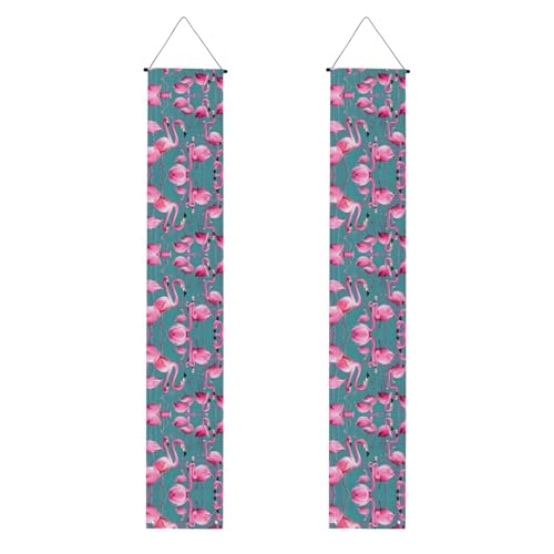JKDGOJ Ein Flaum von Flamingos Bild, Wandbehang, Banner zum Aufhängen, für den Innen- und Außenbereich, 30,5 x 180,5 cm von JKDGOJ