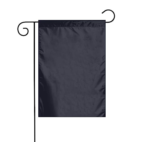 JKDGOJ Einfarbiges, schwarzes Bild, Gartenflagge, für den Außenbereich, geeignet für alle Jahreszeiten, 30,5 x 45,7 cm von JKDGOJ