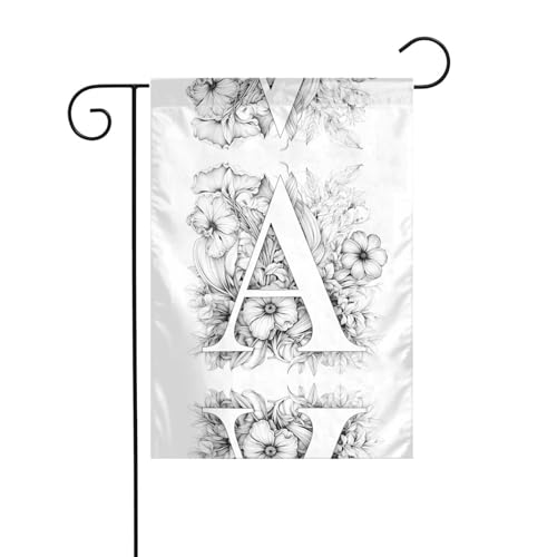 JKDGOJ Gartenflagge mit Blumen und Buchstaben, geeignet für alle Jahreszeiten, 30,5 x 45,7 cm JKDGOJ Gartenflagge mit Blumen und Buchstaben, geeignet für alle Jahreszeiten, 30,5 x 45,7 cm von JKDGOJ