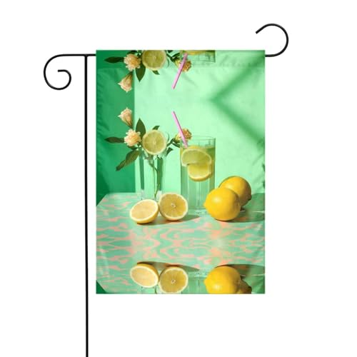 JKDGOJ Gartenflagge mit Blumen und Limonade, geeignet für alle Jahreszeiten, 30,5 x 45,7 cm JKDGOJ Gartenflagge mit Blumen und Limonade, geeignet für alle Jahreszeiten, 30,5 x 45,7 cm von JKDGOJ