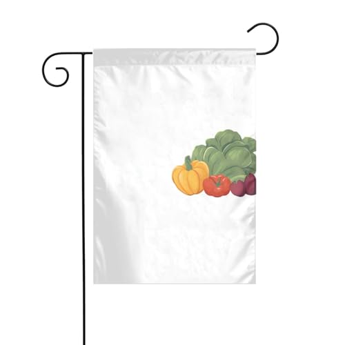 JKDGOJ Gartenflagge mit Gemüsemotiv, geeignet für alle Jahreszeiten, 30,5 x 45,7 cm von JKDGOJ