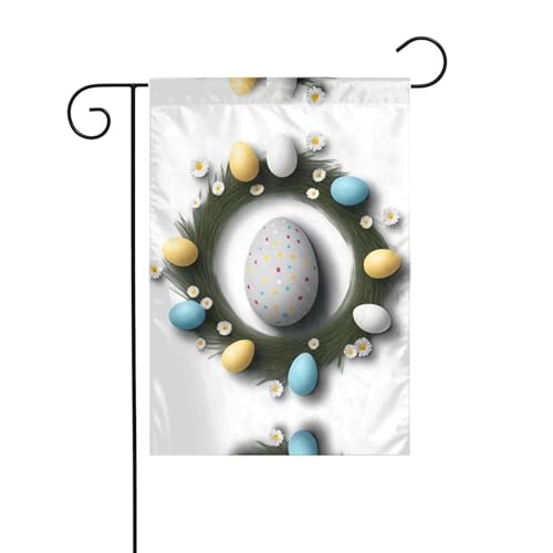 JKDGOJ Gartenflagge mit Ostereimotiv, geeignet für alle Jahreszeiten, 30,5 x 45,7 cm von JKDGOJ