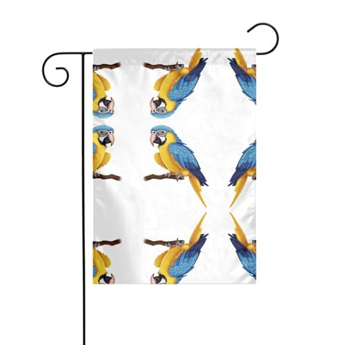 JKDGOJ Gartenflagge mit Papageienmotiv, geeignet für alle Jahreszeiten, 30,5 x 45,7 cm von JKDGOJ