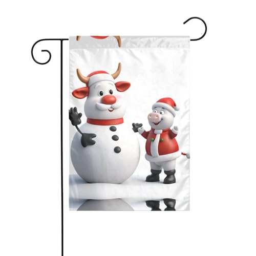 JKDGOJ Gartenflagge mit Schneemannmotiv, geeignet für alle Jahreszeiten, 30,5 x 45,7 cm von JKDGOJ
