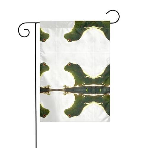 JKDGOJ Gartenflagge mit liegender Eidechse, geeignet für alle Jahreszeiten, 30,5 x 45,7 cm von JKDGOJ