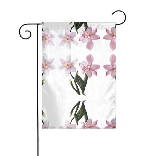 JKDGOJ Gartenflagge mit rosa Lilien, geeignet für alle Jahreszeiten, 30,5 x 45,7 cm von JKDGOJ