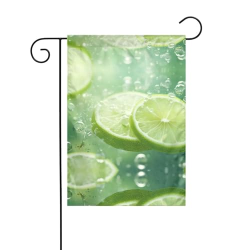 JKDGOJ Gartenflagge mit süßem und frischem Limettenbild, geeignet für alle Jahreszeiten, 30,5 x 45,7 cm von JKDGOJ
