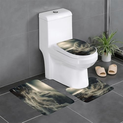 JKDGOJ Hohe Wellen Bild 3-teiliges Badezimmerteppich-Set - Rutschfestes Badteppich-Set - Leicht zu reinigen und zu pflegen - Feuchtigkeitsblockierend und langlebig JKDGOJ Hohe Wellen Bild 3-teiliges Badezimmerteppich-Set - Rutschfestes Badteppich-Set - Leicht zu reinigen und zu pflegen - Feuchtigkeitsblockierend und langlebig von JKDGOJ