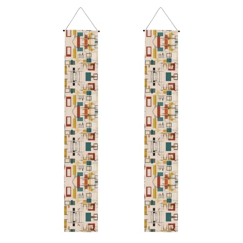 JKDGOJ Modernes Bild aus der Mitte des Jahrhunderts, Wandbehang, Banner zum Aufhängen, geeignet für den Innen- und Außenbereich, 30,5 x 180 cm JKDGOJ Modernes Bild aus der Mitte des Jahrhunderts, Wandbehang, Banner zum Aufhängen, geeignet für den Innen- und Außenbereich, 30,5 x 180 cm von JKDGOJ