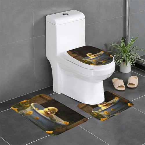 JKDGOJ Ruddy Duckling Picture 3-teiliges Badezimmerteppich-Set – rutschfestes Badteppich-Set – leicht zu reinigen und zu pflegen – feuchtigkeitsblockierend und langlebig JKDGOJ Ruddy Duckling Picture 3-teiliges Badezimmerteppich-Set – rutschfestes Badteppich-Set – leicht zu reinigen und zu pflegen – feuchtigkeitsblockierend und langlebig von JKDGOJ