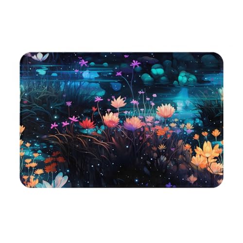 JKDGOJ Rutschfeste Bodenmatte, Motiv: Blumen am Fluss, für Innen- und Außenbereich, geeignet für Schlafzimmer und Badezimmer, 40,6 x 61 cm JKDGOJ Rutschfeste Bodenmatte, Motiv: Blumen am Fluss, für Innen- und Außenbereich, geeignet für Schlafzimmer und Badezimmer, 40,6 x 61 cm von JKDGOJ