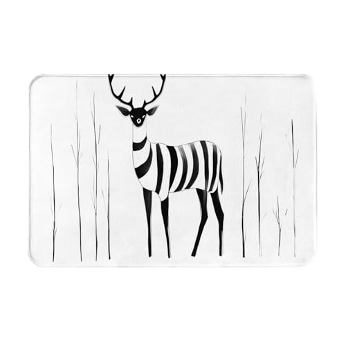 JKDGOJ Rutschfeste Bodenmatte, seltsame Hirsch-Drucke für Innen- und Außenbereich, Fußmatten, geeignet für Schlafzimmer und Badezimmer, 40,6 x 61 cm JKDGOJ Rutschfeste Bodenmatte, seltsame Hirsch-Drucke für Innen- und Außenbereich, Fußmatten, geeignet für Schlafzimmer und Badezimmer, 40,6 x 61 cm von JKDGOJ