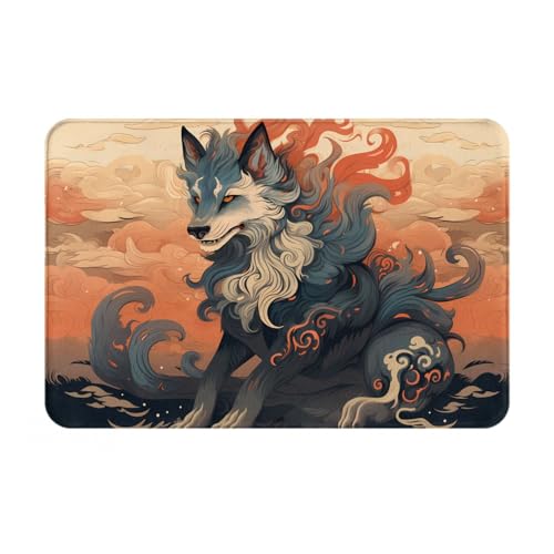 JKDGOJ Rutschfeste Bodenmatte, sitzende Tengu-Drucke für Innen- und Außenbereich, Fußmatten, geeignet für Schlafzimmer und Badezimmer, 40,6 x 61 cm JKDGOJ Rutschfeste Bodenmatte, sitzende Tengu-Drucke für Innen- und Außenbereich, Fußmatten, geeignet für Schlafzimmer und Badezimmer, 40,6 x 61 cm von JKDGOJ
