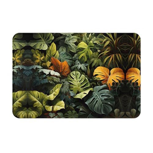 JKDGOJ Rutschfeste Bodenmatte, tropischer Regenwald, Palmenblätter, Drucke für Innen- und Außenbereich, Fußmatten, geeignet für Schlafzimmer und Badezimmer, 40,6 x 61 cm JKDGOJ Rutschfeste Bodenmatte, tropischer Regenwald, Palmenblätter, Drucke für Innen- und Außenbereich, Fußmatten, geeignet für Schlafzimmer und Badezimmer, 40,6 x 61 cm von JKDGOJ