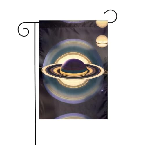 JKDGOJ Schöne Gartenflagge mit Saturnbild, geeignet für alle Jahreszeiten, 30,5 x 45,7 cm von JKDGOJ