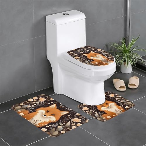 JKDGOJ The Sitting Fox Picture 3-teiliges Badezimmerteppich-Set – rutschfestes Badteppich-Set – leicht zu reinigen und zu pflegen – feuchtigkeitsblockierend und langlebig JKDGOJ The Sitting Fox Picture 3-teiliges Badezimmerteppich-Set – rutschfestes Badteppich-Set – leicht zu reinigen und zu pflegen – feuchtigkeitsblockierend und langlebig von JKDGOJ