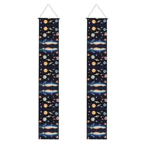 JKDGOJ Wand-Banner mit Saturn-Jupiter-Erdmotiv, zum Aufhängen, für den Innen- und Außenbereich, 30,5 x 180 cm von JKDGOJ