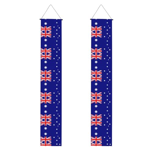 JKDGOJ Wand-Banner mit australischer Flagge, ideal für den Innen- und Außenbereich, 30,5 x 180 cm von JKDGOJ