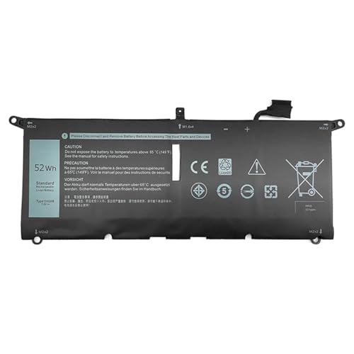 JKDND 7.6V 52WH/6800mAh DXGH8 Laptop Akku Ersatz Kompatibel Mit Dell XPS 13 9380 9370 7390 Inspiron 7390 2-in-1 7490 G8VCF H754V 0H754V P82G von JKDND