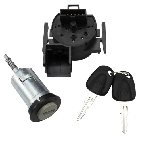 Auto Zündschloss Auto Zündschloss Schließzylinder mit 2 Schlüsseln passend für Vauxhall Opel Corsa C Combo C Meriva A Tigra B 9115863 Zündstartschalter von JKELPV