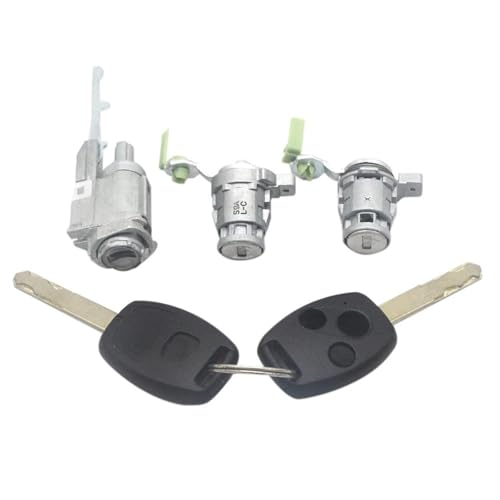 Auto Zündschloss Auto-Zündschlossschloss, Zündschlosszylinder-Set, Schloss mit Schlüssel, passend für Honda Civic CRV 2002–2006 72185-S9A-013 Zündstartschalter Auto Zündschloss Auto-Zündschlossschloss, Zündschlosszylinder-Set, Schloss mit Schlüssel, passend für Honda Civic CRV 2002–2006 72185-S9A-013 Zündstartschalter von JKELPV