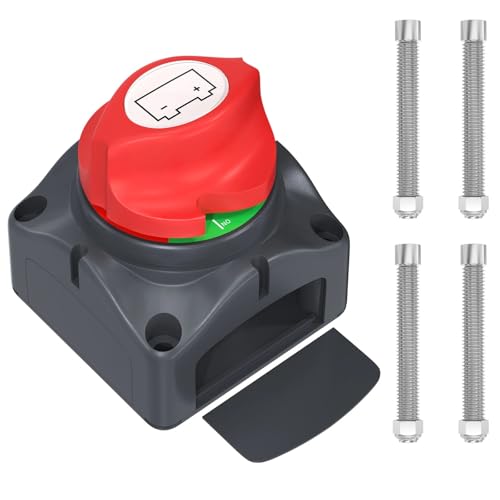Auto Zündschloss Batterietrennschalter, 12V 48V RV Auto Marine Batterieschalter Kupfer Batterie Trennschalter für Boot ATV UTV Zündstartschalter Auto Zündschloss Batterietrennschalter, 12V 48V RV Auto Marine Batterieschalter Kupfer Batterie Trennschalter für Boot ATV UTV Zündstartschalter von JKELPV