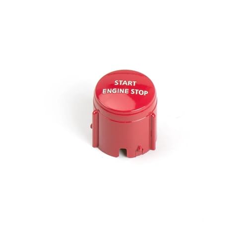 Auto Zündschloss Passend für Land Range Rover Sports Discovery 4 Auto Start Stop Engine Button Switch Cover One-Key-Startknopf-Motor Zündstartschalter(Red) von JKELPV
