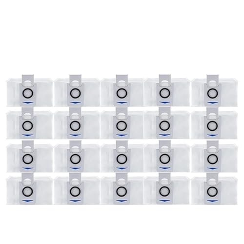 JKFMCD Staubsaugerzubehör Mopp-Staubbeutel Hepa-Filter Hauptseitenbürste Mülleimer, kompatibel for Ecovacs T10 Omni(20pcs dust Bag) von JKFMCD