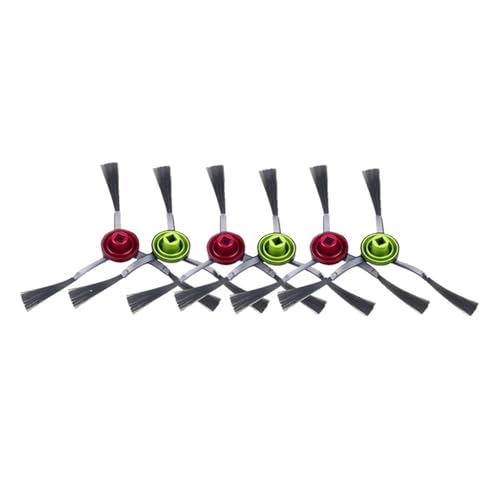 JKFMCD Staubsaugerzubehör Mopp-Staubbeutel Hepa-Filter Hauptseitenbürste Mülleimer, kompatibel for Ecovacs Turbo(6pcs Side Brush) von JKFMCD