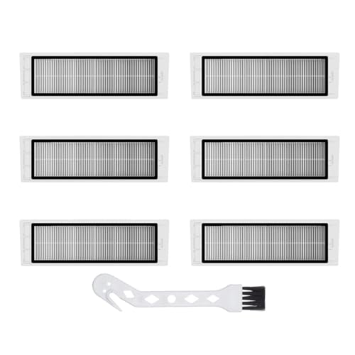 Staubsauger-Ersatzsatz, Rollenbürste, HEPA-Filterteile, kompatibel mit Roborock E4 E5(6 Filter) von JKFMCD