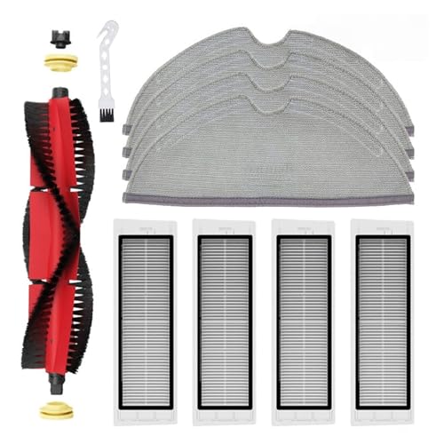 Staubsauger-Ersatzsatz, Rollenbürste, HEPA-Filterteile, kompatibel mit Roborock E4 E5(SET C) von JKFMCD