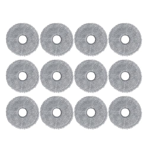 Staubsaugerteile Hauptrolle Seitenbürste Hepa-Filter Wischtuch Staubbeutel, Kompatibel mit Dreame S40 Enhanced Edition(12pcs mop cloth) von JKFMCD