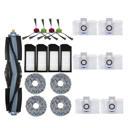 Staubsaugerzubehör Mopp-Staubbeutel Hepa-Filter Hauptseitenbürste Mülleimer, kompatibel for Ecovacs T10 OMNI(19pcs As shown) von JKFMCD