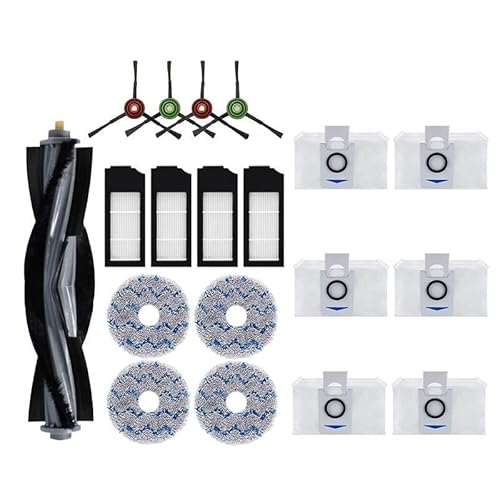 Staubsaugerzubehör Staubbehälter Rollenbürsten Staubbeutel Mopptücher Ersatzteile, kompatibel mit Ecovacs Deebot X1(19pcs Combination Pack) von JKFMCD