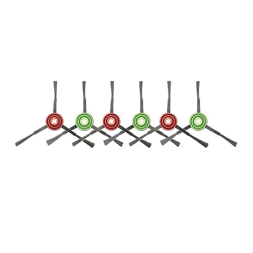 Staubsaugerzubehör Staubbehälter Rollenbürsten Staubbeutel Mopptücher Ersatzteile, kompatibel mit Ecovacs Deebot X1(6 Side brushes) von JKFMCD